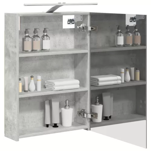  Fürdőszobai tükörszekrény Beton Szürke 50 x 14,5 x 70 cm