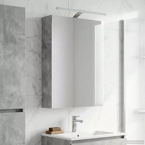  Fürdőszobai tükörszekrény Beton Szürke 50 x 14,5 x 70 cm