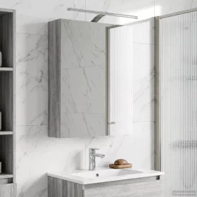    Fürdőszobai tükörszekrény Szürke Sonoma 50 x 14,5 x 70 cm