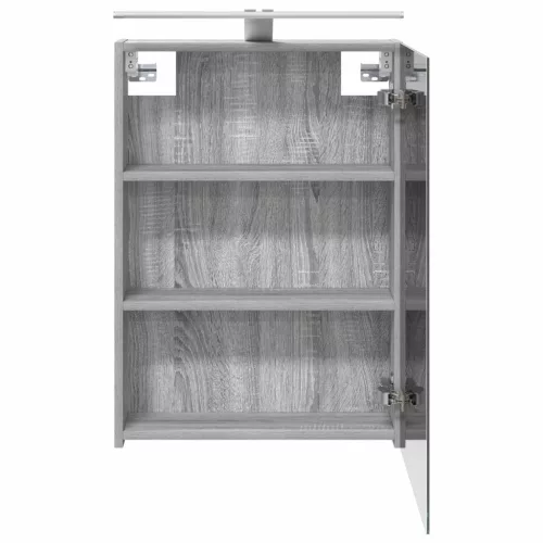  Fürdőszobai tükörszekrény Szürke Sonoma 50 x 14,5 x 70 cm