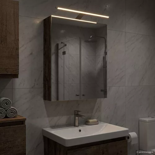  Fürdőszobai tükörszekrény Öreg fa 50 x 14,5 x 70 cm Faanyag