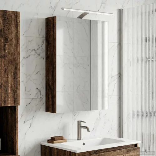  Fürdőszobai tükörszekrény Öreg fa 50 x 14,5 x 70 cm Faanyag