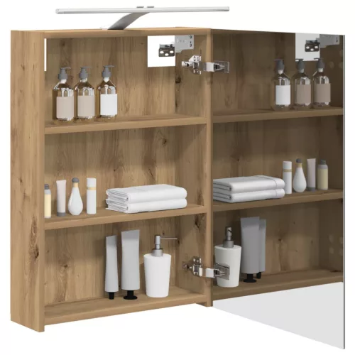  Fürdőszobai tükörszekrény Művészi tölgy 50 x 14,5 x 70 cm