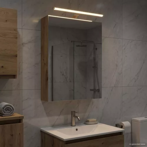  Fürdőszobai tükörszekrény Művészi tölgy 50 x 14,5 x 70 cm