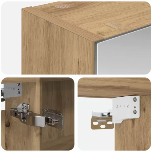  Fürdőszobai tükörszekrény Művészi tölgy 50 x 14,5 x 70 cm