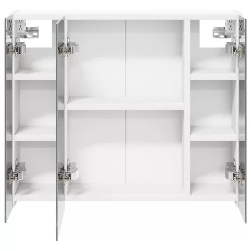  Fürdőszobai tükörszekrény Fehér 60 x 14,5 x 50 cm Faanyag