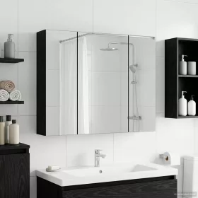    Fürdőszobai tükörszekrény Fekete tölgy 60 x 14,5 x 50 cm