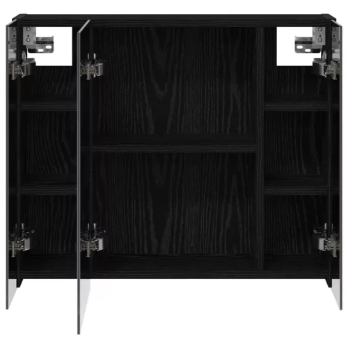  Fürdőszobai tükörszekrény Fekete tölgy 60 x 14,5 x 50 cm