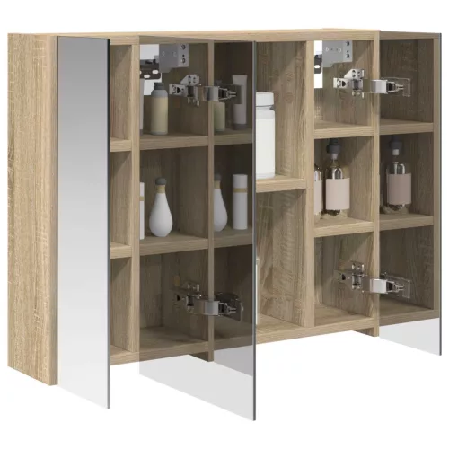  Fürdőszobai tükörszekrény Sonoma tölgy 60 x 14,5 x 50 cm