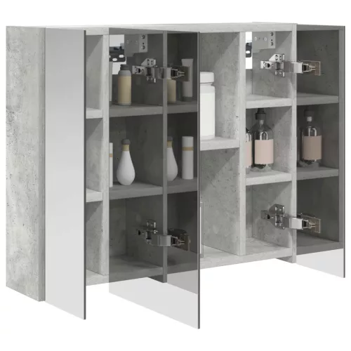  Fürdőszobai tükörszekrény Beton Szürke 60 x 14,5 x 50 cm