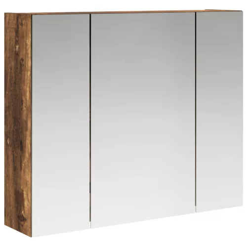  Fürdőszobai tükörszekrény Füstölt tölgy 60 x 14,5 x 50 cm