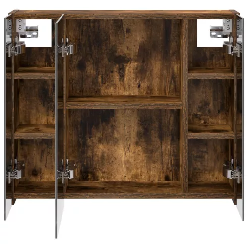  Fürdőszobai tükörszekrény Füstölt tölgy 60 x 14,5 x 50 cm