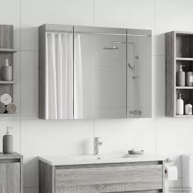    Fürdőszobai tükörszekrény Szürke Sonoma 60 x 14,5 x 50 cm