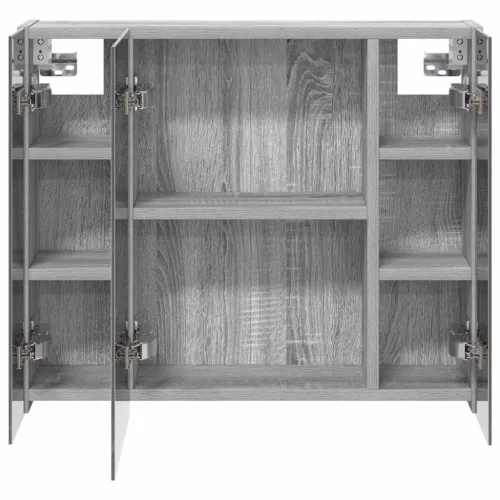  Fürdőszobai tükörszekrény Szürke Sonoma 60 x 14,5 x 50 cm