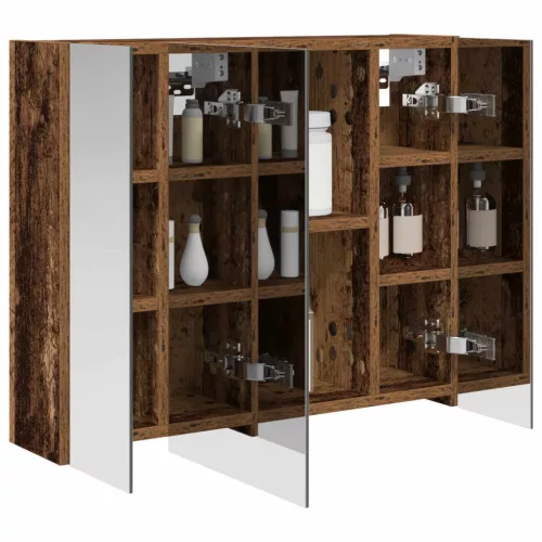  Fürdőszobai tükörszekrény Öreg fa 60 x 14,5 x 50 cm Faanyag