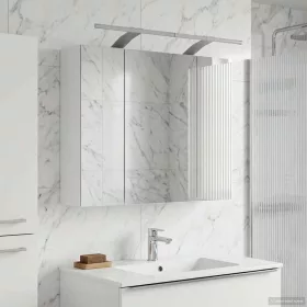    Fürdőszobai tükörszekrény Fehér 60 x 14,5 x 50 cm Faanyag