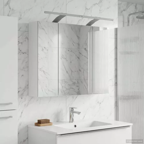  Fürdőszobai tükörszekrény Fehér 60 x 14,5 x 50 cm Faanyag