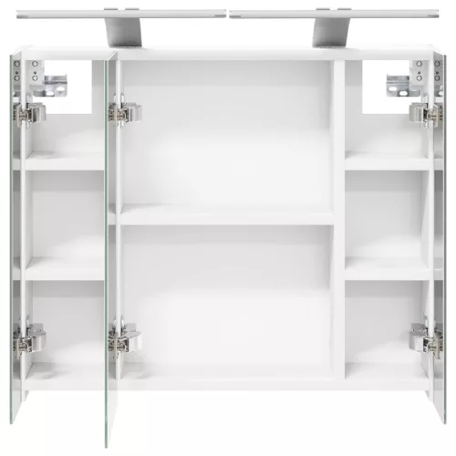  Fürdőszobai tükörszekrény Fehér 60 x 14,5 x 50 cm Faanyag