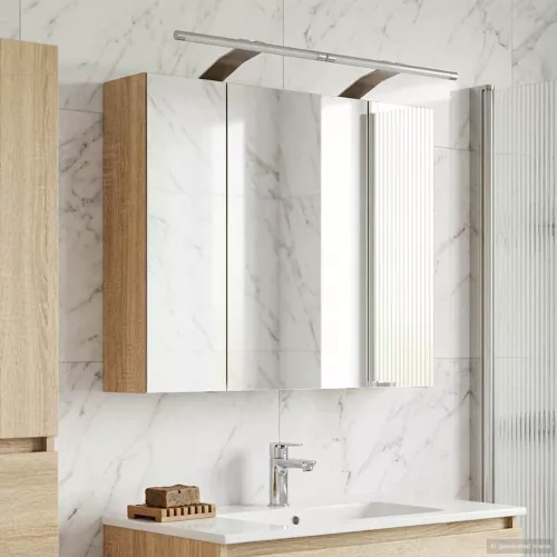  Fürdőszobai tükörszekrény Sonoma tölgy 60 x 14,5 x 50 cm