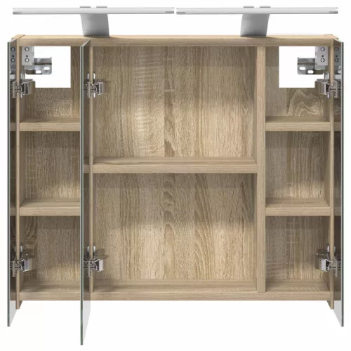  Fürdőszobai tükörszekrény Sonoma tölgy 60 x 14,5 x 50 cm