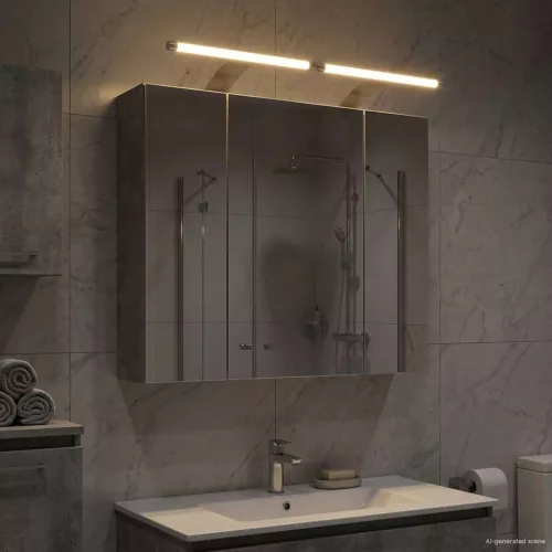  Fürdőszobai tükörszekrény Beton Szürke 60 x 14,5 x 50 cm