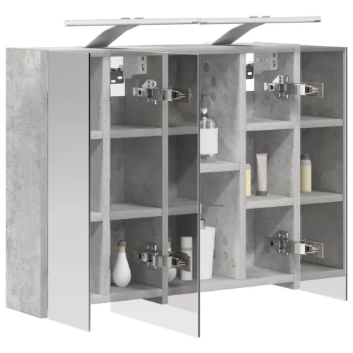  Fürdőszobai tükörszekrény Beton Szürke 60 x 14,5 x 50 cm