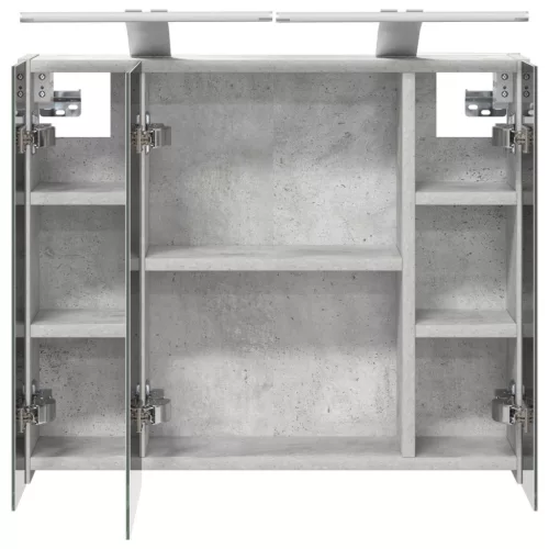  Fürdőszobai tükörszekrény Beton Szürke 60 x 14,5 x 50 cm