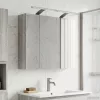  Fürdőszobai tükörszekrény Szürke Sonoma 60 x 14,5 x 50 cm