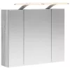  Fürdőszobai tükörszekrény Szürke Sonoma 60 x 14,5 x 50 cm