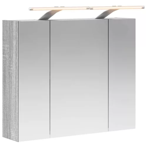  Fürdőszobai tükörszekrény Szürke Sonoma 60 x 14,5 x 50 cm