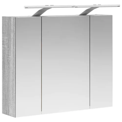  Fürdőszobai tükörszekrény Szürke Sonoma 60 x 14,5 x 50 cm