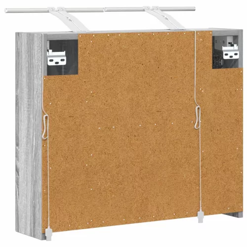  Fürdőszobai tükörszekrény Szürke Sonoma 60 x 14,5 x 50 cm