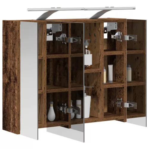  Fürdőszobai tükörszekrény Öreg fa 60 x 14,5 x 50 cm Faanyag