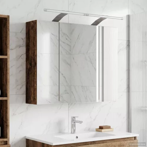  Fürdőszobai tükörszekrény Öreg fa 60 x 14,5 x 50 cm Faanyag