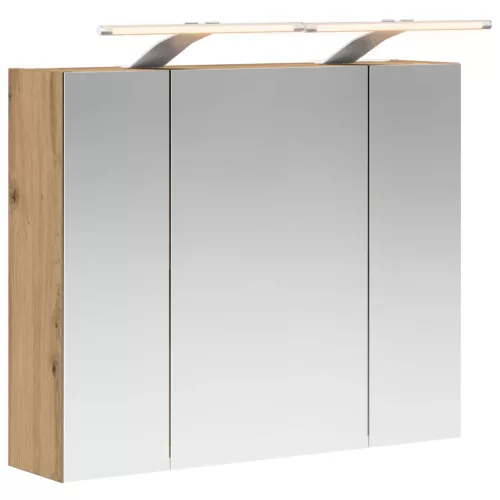  Fürdőszobai tükörszekrény Művészi tölgy 60 x 14,5 x 50 cm