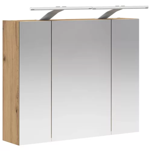  Fürdőszobai tükörszekrény Művészi tölgy 60 x 14,5 x 50 cm