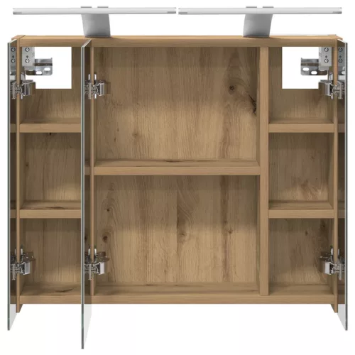  Fürdőszobai tükörszekrény Művészi tölgy 60 x 14,5 x 50 cm