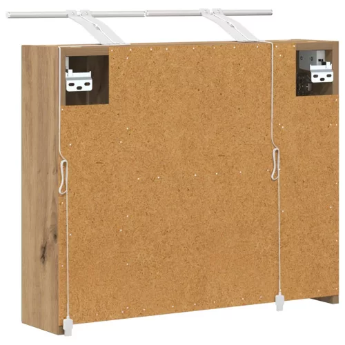  Fürdőszobai tükörszekrény Művészi tölgy 60 x 14,5 x 50 cm