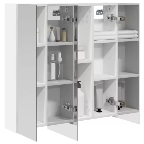  Fürdőszobai tükörszekrény Fehér 70 x 14,5 x 70 cm Faanyag