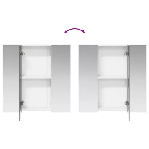  Fürdőszobai tükörszekrény Fehér 70 x 14,5 x 70 cm Faanyag