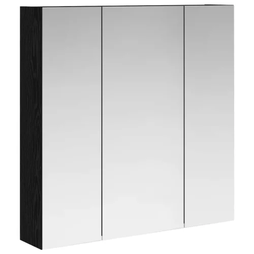  Fürdőszobai tükörszekrény Fekete tölgy 70 x 14,5 x 70 cm