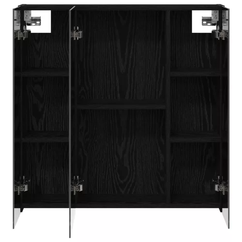  Fürdőszobai tükörszekrény Fekete tölgy 70 x 14,5 x 70 cm