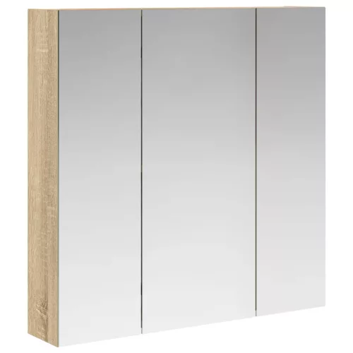  Fürdőszobai tükörszekrény Sonoma tölgy 70 x 14,5 x 70 cm