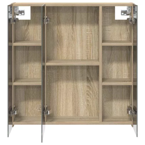  Fürdőszobai tükörszekrény Sonoma tölgy 70 x 14,5 x 70 cm