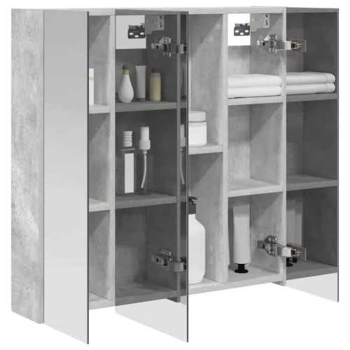  Fürdőszobai tükörszekrény Beton Szürke 70 x 14,5 x 70 cm