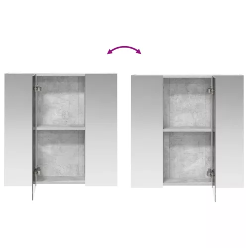  Fürdőszobai tükörszekrény Beton Szürke 70 x 14,5 x 70 cm