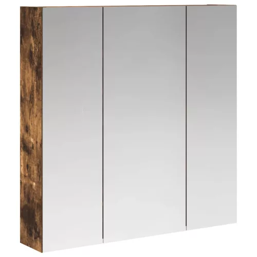  Fürdőszobai tükörszekrény Füstölt tölgy 70 x 14,5 x 70 cm