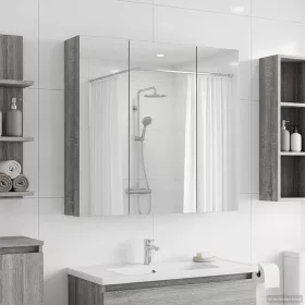    Fürdőszobai tükörszekrény Szürke Sonoma 70 x 14,5 x 70 cm