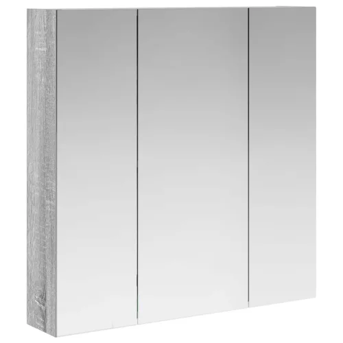  Fürdőszobai tükörszekrény Szürke Sonoma 70 x 14,5 x 70 cm