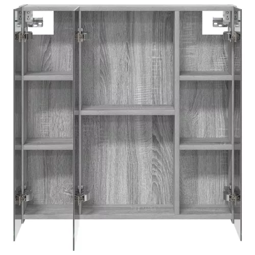  Fürdőszobai tükörszekrény Szürke Sonoma 70 x 14,5 x 70 cm